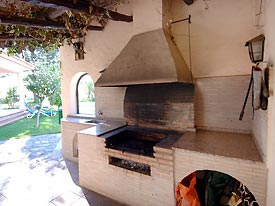 The communial bbq at the Belgravia Club