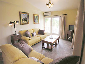 Studio apartment lounge area