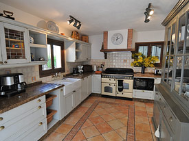 A real 'chefs' kitchen at Los Gemelos, Mijas