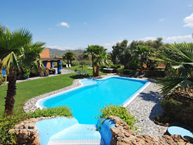 The waterslide at Finca Maroc Holiday Villa, Alhaurin el Grande, Spain