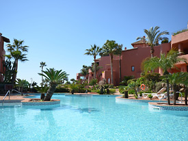 Cool off in the pool at Menara Beach, Estepona, Spain