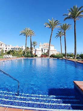 One of the pools at La Perla Beach, holiday apartment, Costa del Sol